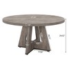 Lirago 47" Round Solid Wood Dining Table Farmhouse Style Kitchen Table 4 Person Dinner Table Rustic Country Dining Furniture Gray - 4 of 4