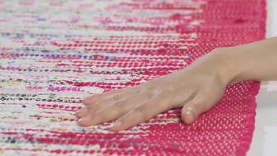 Coastal Charm Multicolor Cotton Abstract Area Rug, 4' x 6'