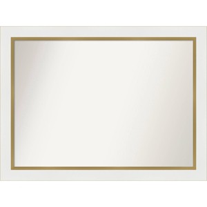 43" x 32" Non-Beveled Eva White Gold Wall Mirror - Amanti Art - 1 of 4