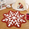 COZONY Christmas Snow Pattern Rug, Non-Slip Low Pile Machine Washable Carpet, Stain Resistant Floor Mat for Living Room, Bedroom & Holiday Decor - 3 of 4