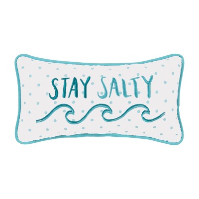 C&F Home 6" x 12" Stay Salty Printed and Embroidered Petite Throw Pillow