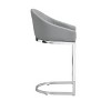 Carolina Living 26" Matteo Upholstered Counter Height Barstool Gray: Chrome, No Assembly, MDF Legs - image 2 of 4