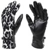 Women's Black Cheetah Print Gloves With Fleece Lining And Touch Screen - image 4 of 4