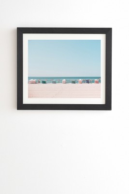 Hello Twiggs Beach Huts Framed Wall Art 14" x 16.5" - Deny Designs