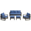 Gymojoy 5 Pieces Outdoor Patio Sofa Club Chair with Ottoman Set - 3 of 4