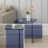 Lirago Tempered  Glass Sofa Table-Multi-Purpose Side Table 17.7"W * 17.7"L * 16.1"H - 4 of 4