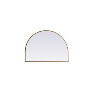 Elegant Lighting Metal Frame Arch Mirror 33x24 Inch in Brass - 1 of 4