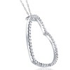 Pompeii3 2 1/4Ct Heart Shaped Diamond Pendant White or Yellow Gold Necklace Lab Created - 2 of 3