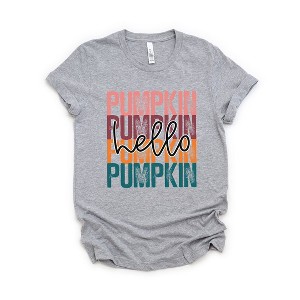 Simply Sage Market Women's Hello Pumpkin Stacked Short Sleeve Graphic Tee - 1 of 4