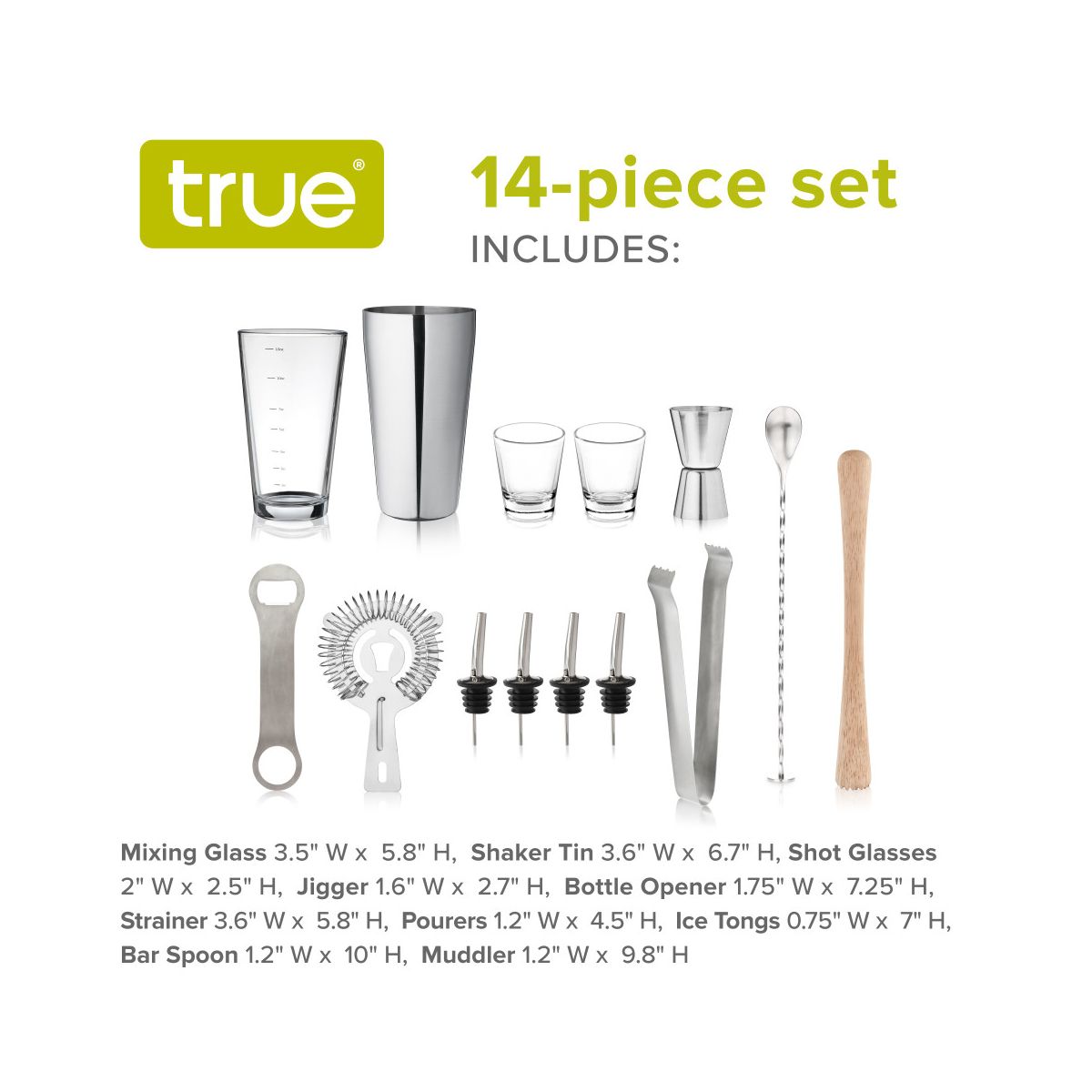 True Ultimate Barware Set with Wooden Stand - thumbnail 5