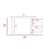 NicBex 58.1 Inch Computer Home Office Desk with 2 Drawers and 2 Shelves for Bedroom,Study Room,Office,Gray - 3 of 4