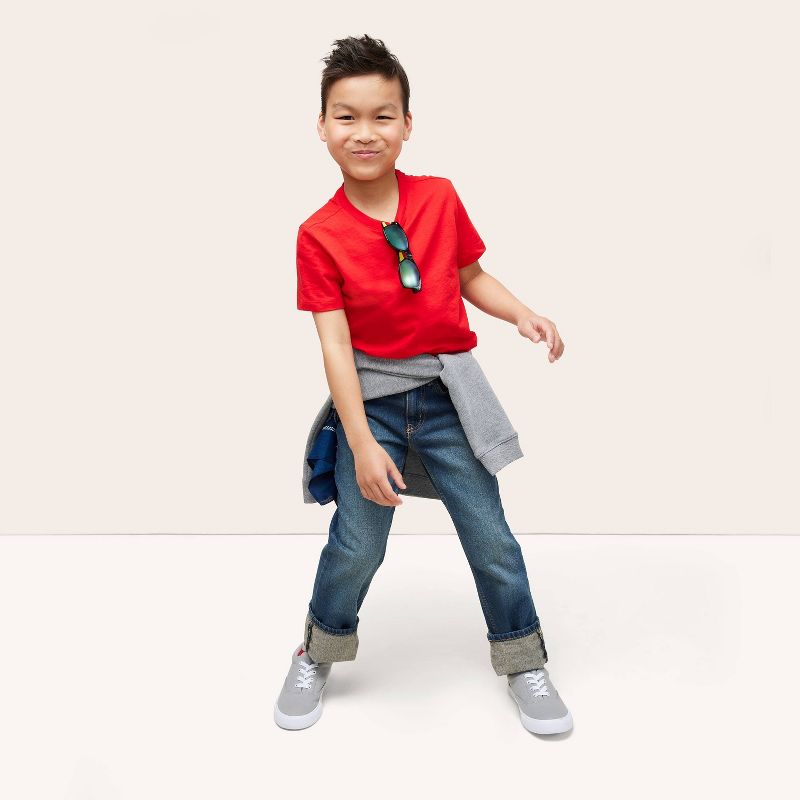 Boys' Relaxed Straight Fit Jeans - Cat & Jack™, 4 of 7