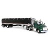 First Gear DCP 1/64 Green Kenworth T880 w/ Black Wilson Patriot Spread-Axle Belt Trailer, 60-1363 - 2 of 4