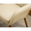 Velvet Contemporary Barrel-Back Accent Chair with Deep Tuck-Pleating and Beech Wood Legs - 4 of 4