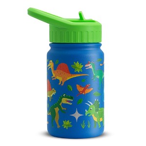 JoyJolt Kids Stainless Steel Water Bottle with Straw Lid - 12 oz - 1 of 4