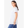 Roaman's Women's Plus Size Ultimate V Neck Tee - 4 of 4