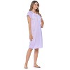 Casual Nights Women's Lace Short Sleeve Nightgown - 3 of 4