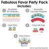 Big Dot of Happiness Tropical Christmas - Beach Santa Holiday Party Favors and Cupcake Kit - Fabulous Favor Party Pack - 100 Pieces - 2 of 4