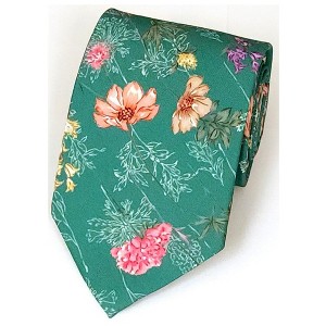 Men's Floral Cotton 3.35 Inch Wide And 58 Inch Long Neckties - 1 of 3