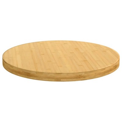Round Bamboo Table Top with Varnish Finish, 23.6" Diameter
