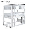 Kumasinova Twin Size Triple Bunk Bed – Detachable (Splits to 3 Beds), Rubber Wood Twin Size Bed Frame with Ladders & Full-Length Guardrails - 3 of 4