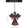 AuldHome Design Rustic Angel Christmas Ornaments (Set of 2, Rust Color); Metal Farmhouse Christmas Decorations - image 2 of 4