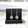 Slickblue Simple Wedding Drop Earrings for Women, Rhodium Plated with Clear Cubic Zirconia, Round Stones, Post Back - 3 of 3