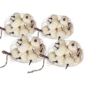 Yukimo Set of 3 Brown Pumpkin Decor, 8.3x8.3x5.5 Inch Fall Harvest Ornaments for Thanksgiving and Festival Tabletop Displays - 1 of 4