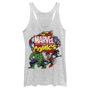 Women's Marvel Comics Racerback Tank Top - 1 of 3