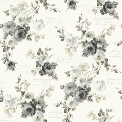 RoomMates Heirloom Magnolia Home Wallpaper Gray