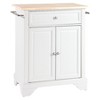 Crosley LaFayette Natural Wood Top Portable Kitchen Island White - 2 of 4