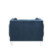 41" Ansario Chair Blue Velvet - Acme Furniture: Acrylic Legs, Nail-Head Trim, Tufted Square Back - 4 of 4