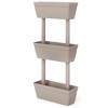 vidaXL Outdoor Weatherproof Thermoplastic Rubber Planter Boxes with Expandable System and Water Reservoir, Taupe, 6 pcs 39.4" - 3 of 4