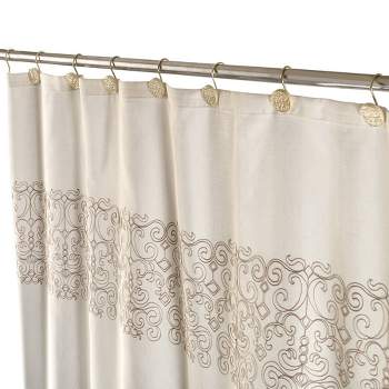 Creative Scents Shannon Beige Shower Curtain / Liner