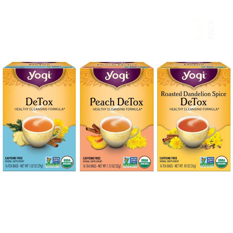 Yogi Tea - Herbal Detox Tea Variety Pack Sampler -  48 ct, 3 Pack, 1 of 7