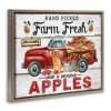 Stupell Industries Farm Fresh Apples Truck Floating Frame Canvas Art - 2 of 4