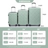 NAYSAYE Bag and Luggage Set 8 Piece Hardshell Spinner Wheels Luggage Set with Storage Bags for Travel and Business Use, Green, 19.99"*11.91"*30.31" - 3 of 4