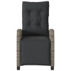 vidaXL Reclining Garden Chair Grey PE rattan Standard - 4 of 4