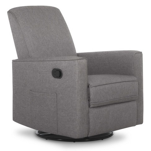 Evolur Raleigh Greenguard Gold Certified Upholstered Plush Seating Glider Swivel Recliner In Rustic Grey Target