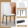 Lyngins Set of 4/6 Modern PU Leather Dining Chairs,Kitchen Chairs with Ergonomic Backrest,Armless Chair for Dining Room,Living Room,Office - 4 of 4