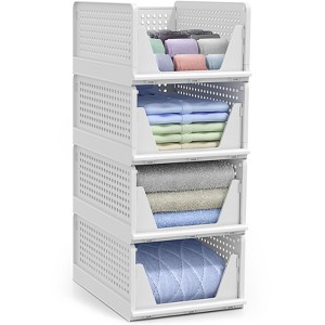 Sorbus Shelf Organizer - Closet Shelf Organizer for Clothes - 1 of 4