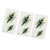 Unique Bargains 3 Pcs Peacock Feathers Pattern Temporary Tattoo Stickers Body Arm Art Tattoos - image 3 of 3