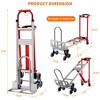 3 in 1 Convertible Hand Truck Dolly, 770 LBS Capacity Aluminum Folding Trolley with Wheels & Elastic Straps, Utility Dolly Cart for Warehouse - 2 of 4