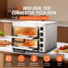 VEVOR Commercial Pizza Oven Countertop, 16" Double Deck Layer, Stainless Steel Electric Pizza Oven with Stone and Handle - 3 of 4