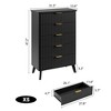 Fluted Dresser for Bedroom with 5 Deep Drawers, 47.2" Tall Chest of Drawers, Curved Profile Design - 2 of 4
