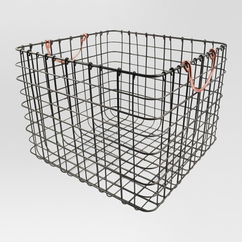 Large Metal Wire Basket Gold - Threshold™ : Target