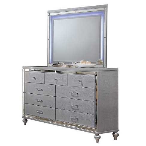 Kelly Dresser And Mirror Set Gray Home Source Industries Target