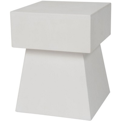 Zen Ivory Concrete Indoor/Outdoor Square Accent Table