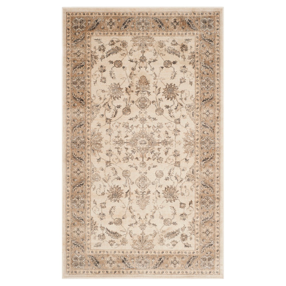 2'7inx4' Preston Vintage Accent Rug Stone/Caramel - Safavieh