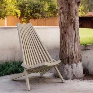 Moda Furnishings Outdoor Acacia Wood Folding Adirondack Chair - 1 of 4